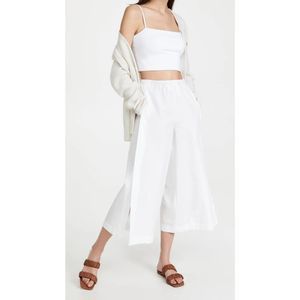 Vince Side Slit Culotte Optic White